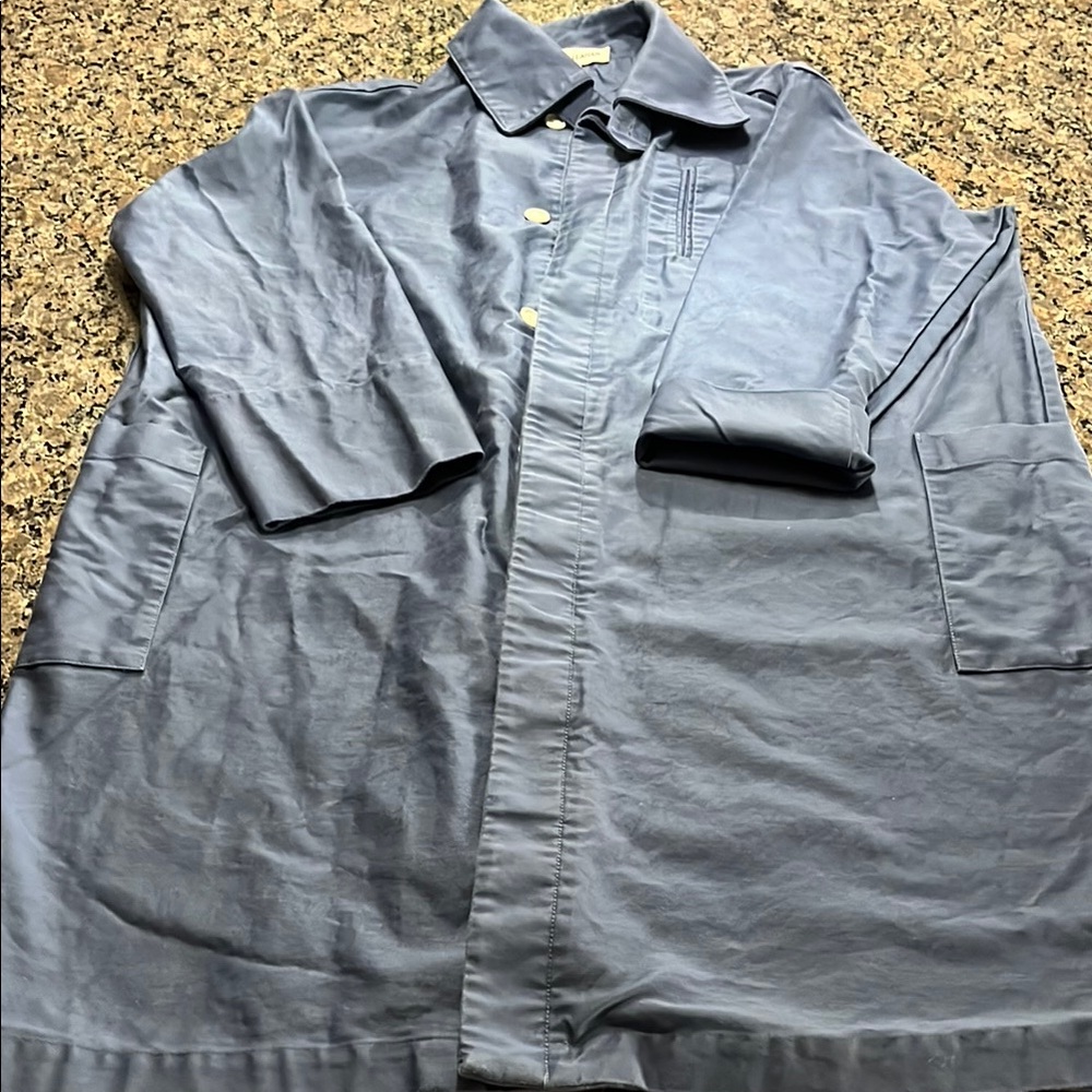 Caron Callahan Blue Trench Overcoat  Relaxed Fit size XS-S